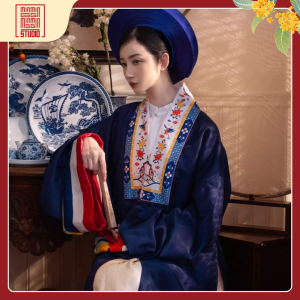 áo nhật bình lam ngọc cung hoa