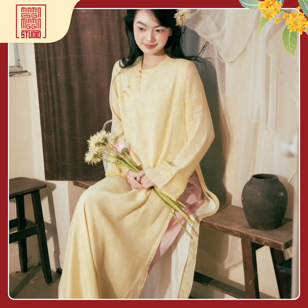 áo dài hoàng vân áo dài hoàng vân sắc vàng cổ điển