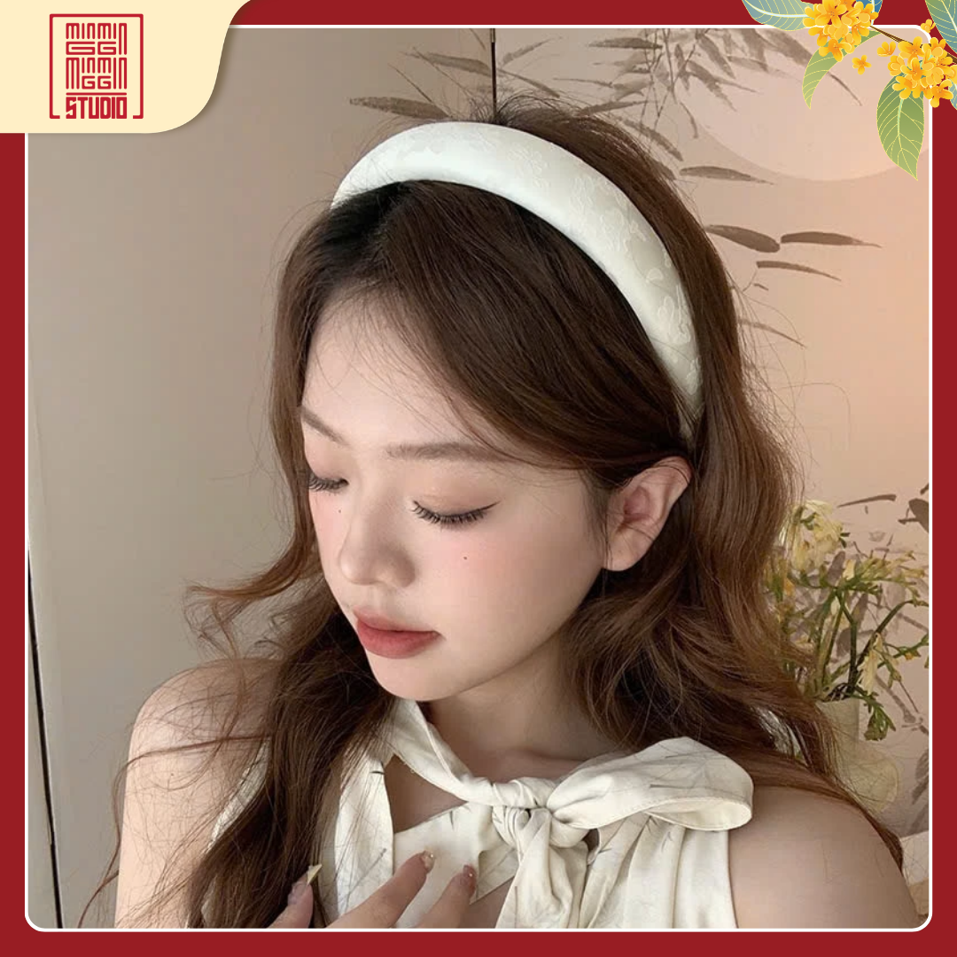 bờm cài tóc lụa gấm satin bờm cài tóc lụa gấm satin