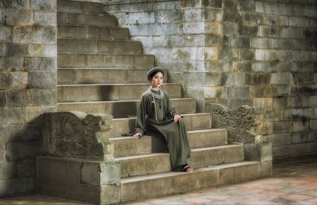 giày cao gót mặc cùng áo dài